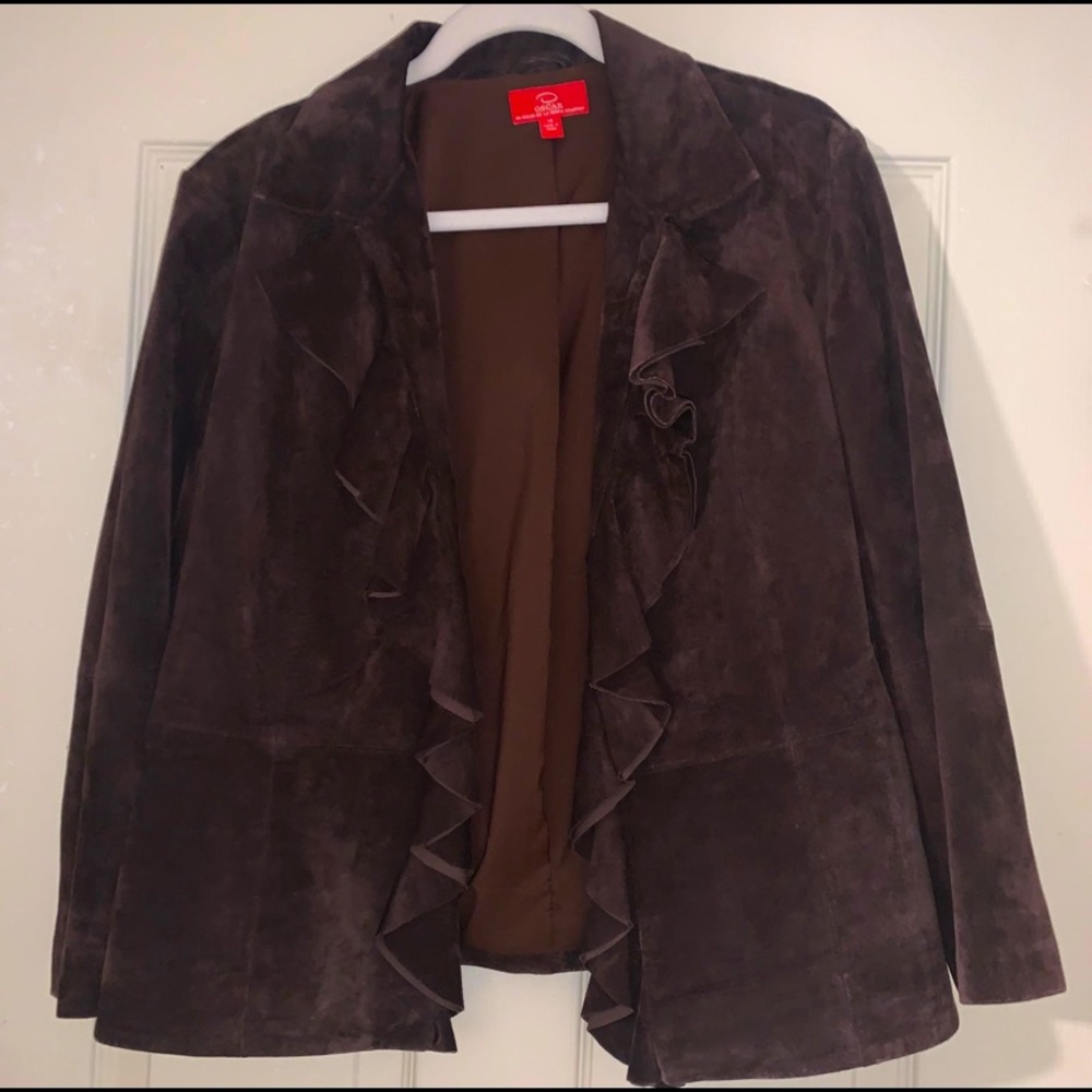 Oscar de la Renta Suede Jacket